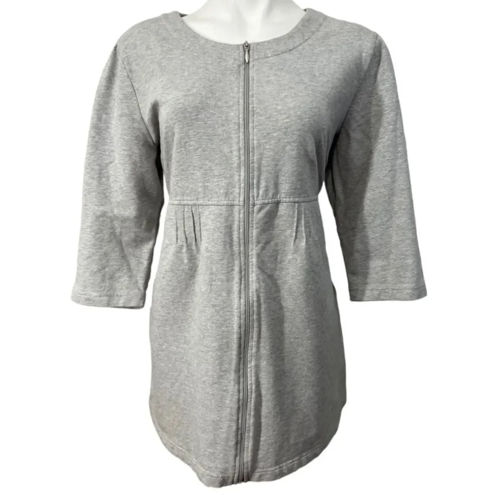 Sport Savvy Women's Light Gray Knit Utility Jacket - Picture 2 of 5